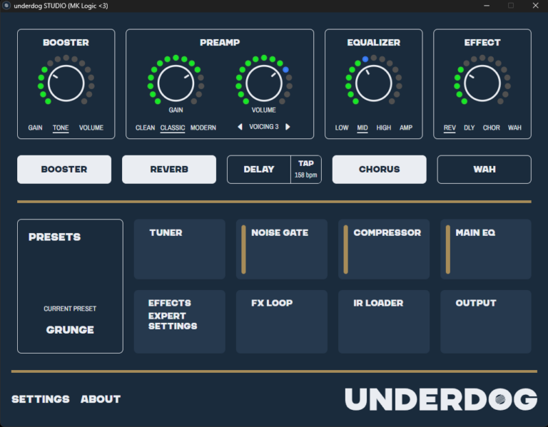 zeigt den underdog STUDIO Home Screen